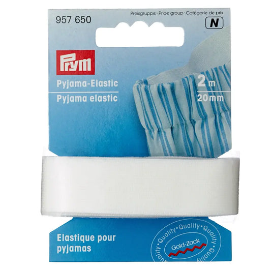 Gumija pidžamām 20mm/ 2m - Balta