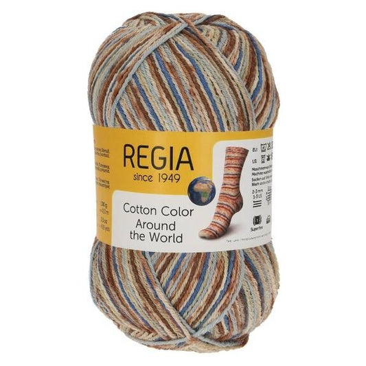 Regia Cotton Around the World color 4-diegu 100g #02414 "Ēģipte"