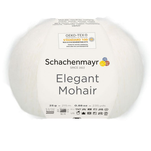 Elegant Mohair /Schachenmayr/ 25g #00001 "Balts"