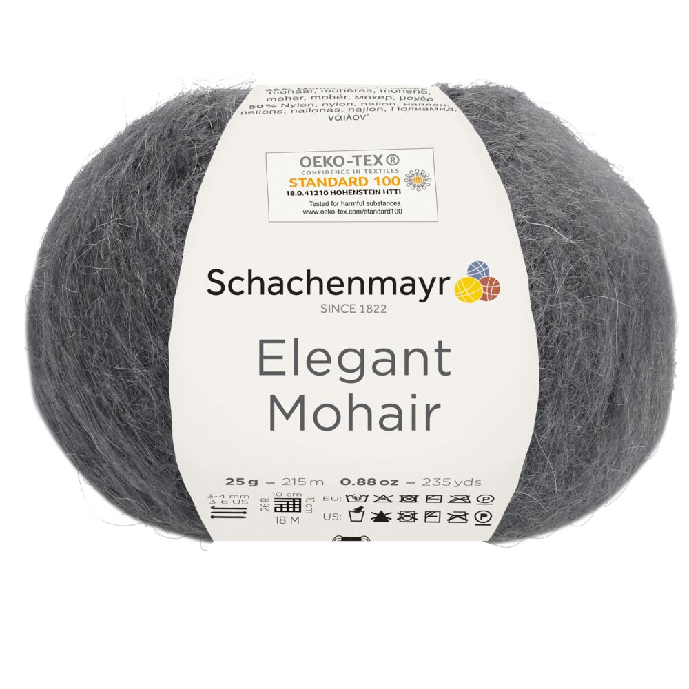 Elegant Mohair /Schachenmayr/ 25g #00092 "Pelēks"
