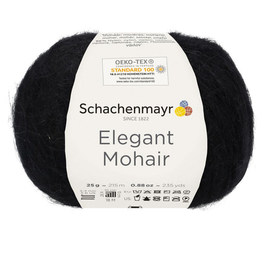 Elegant Mohair /Schachenmayr/ 25g #00099 "Melns"