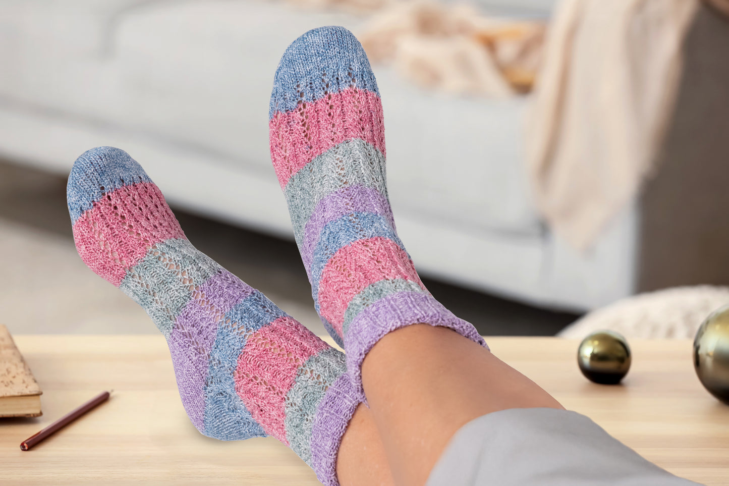 Hot Socks Playa Gründl 4-diegu zeķu dzija ar kokvilnu 100g #06