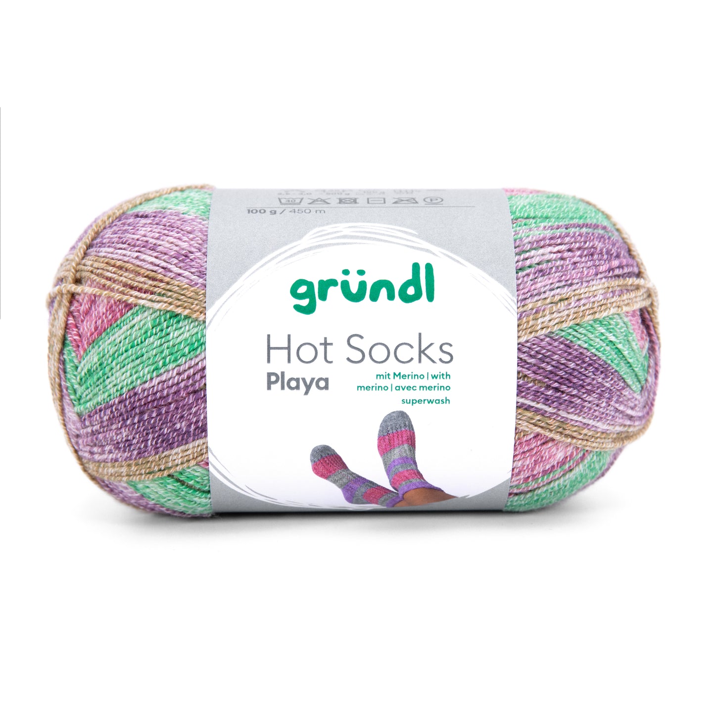 Hot Socks Playa Gründl 4-diegu zeķu dzija ar kokvilnu 100g #02