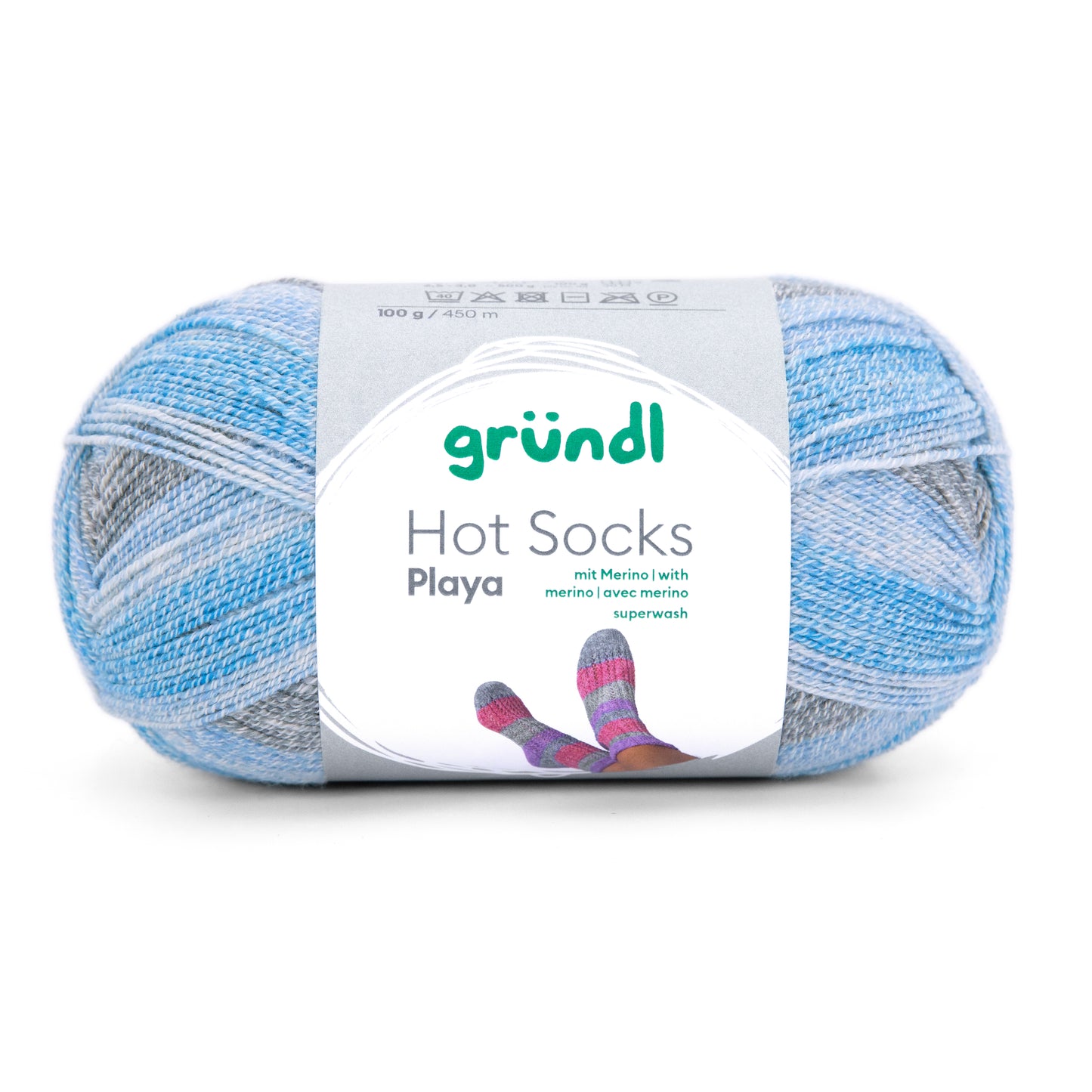 Hot Socks Playa Gründl 4-diegu zeķu dzija ar kokvilnu 100g #03