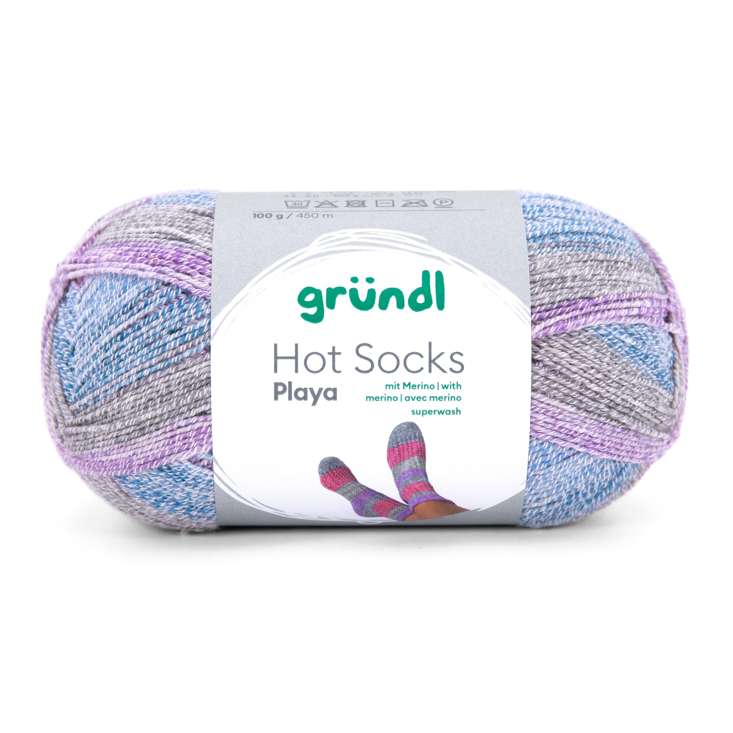 Hot Socks Playa Gründl 4-diegu zeķu dzija ar kokvilnu 100g #04