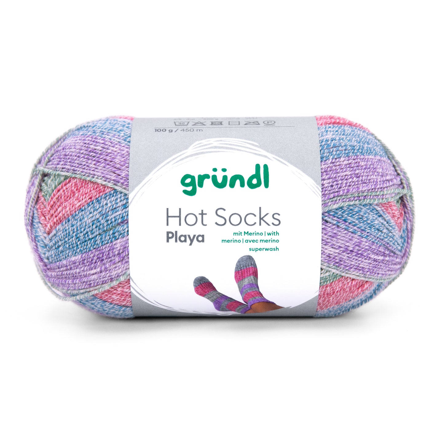 Hot Socks Playa Gründl 4-diegu zeķu dzija ar kokvilnu 100g #06