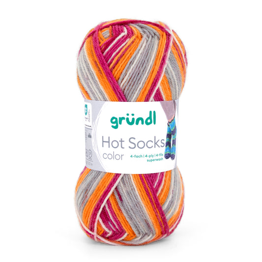 Hot Socks COLOR Gründl 4-niidine sokilõng 50g #02 "Sügisleek"