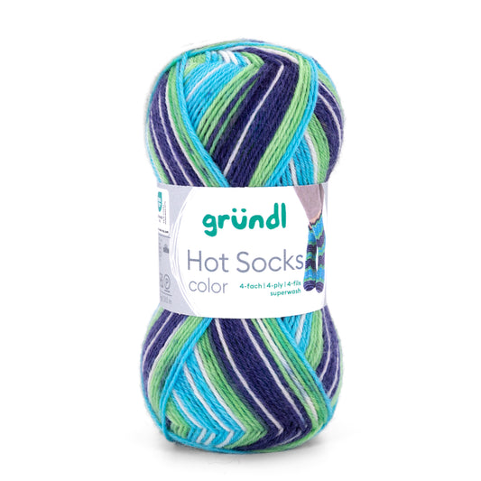 Hot Socks COLOR Gründl 4-diegu zeķu dzija 50g #05 "Meža avots"