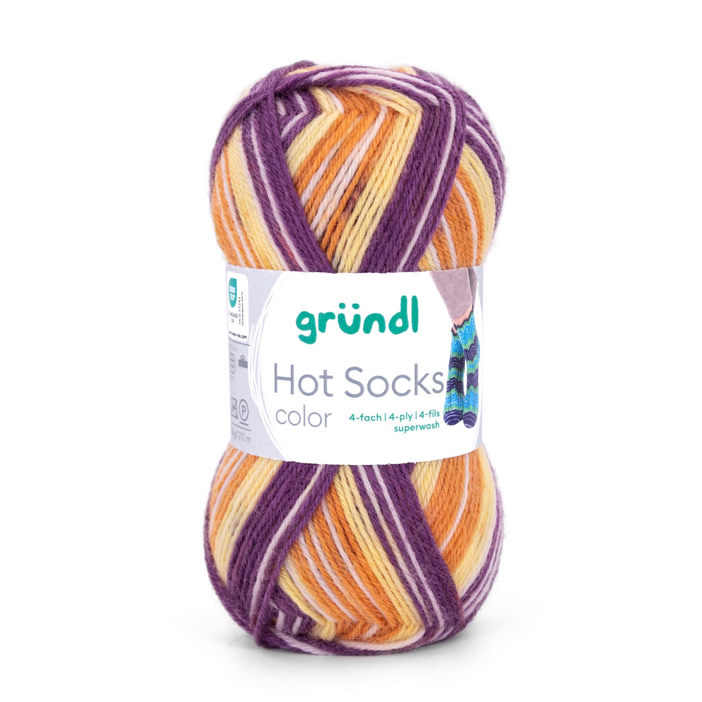 Hot Socks COLOR Gründl 4-ply sock yarn 50g #07 "Sunset"