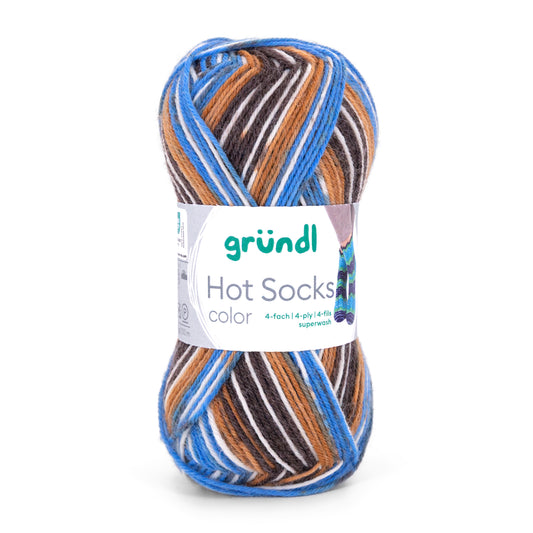 Hot Socks COLOR Gründl 4-diegu zeķu dzija 50g #08 "Nakts horizonts"