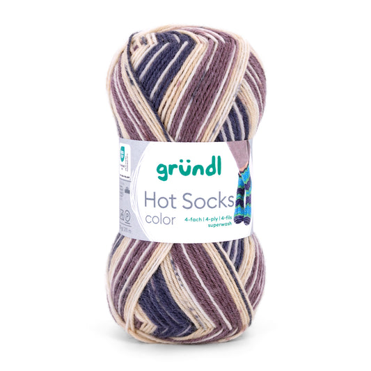 Hot Socks COLOR Gründl 4-diegu zeķu dzija 50g #13 "Ziemas krēsla"