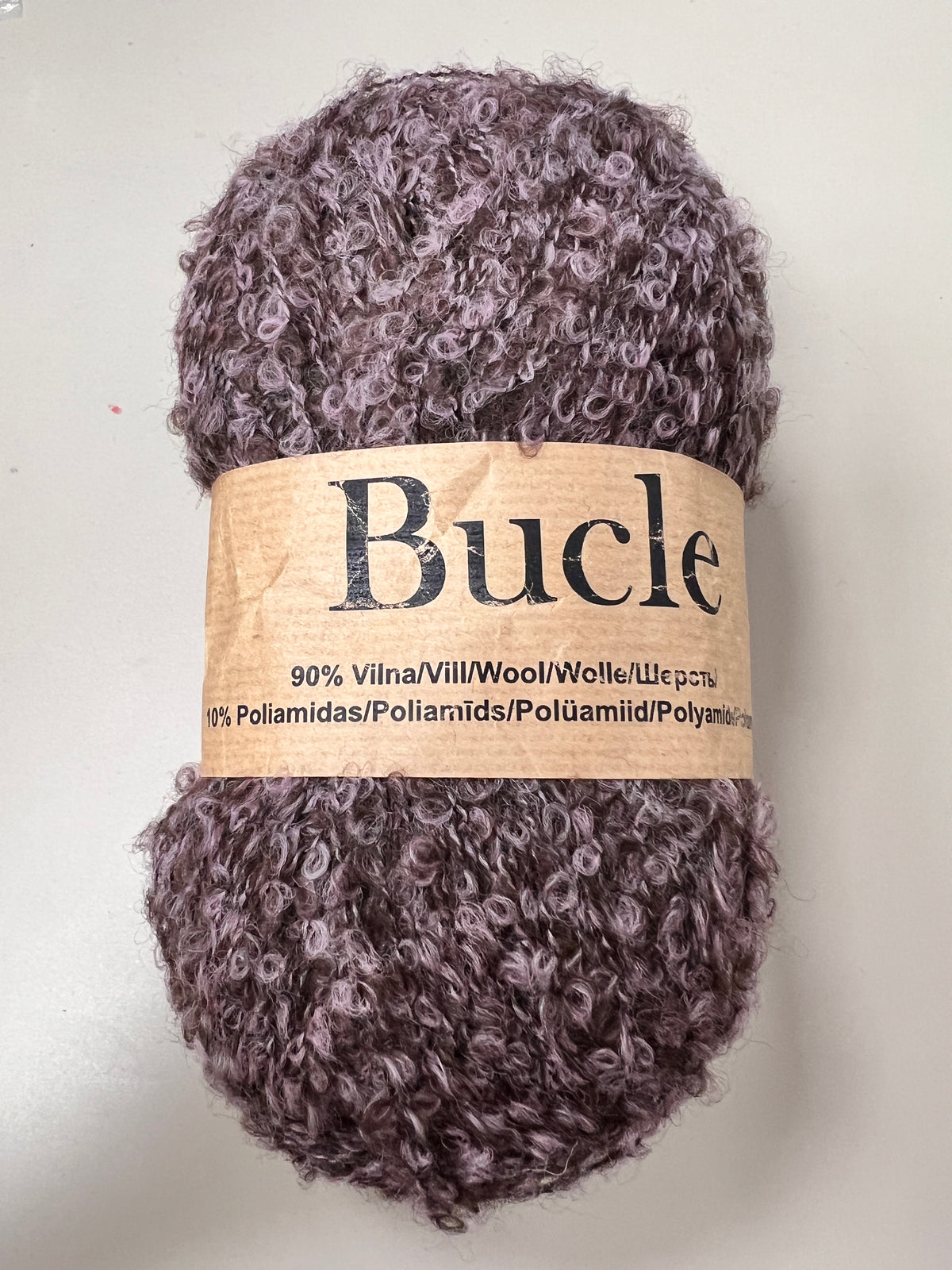 Bucle /Midara/ 100g #720 "Pelēkbrūns melanžs ar cereņu nokrasu"