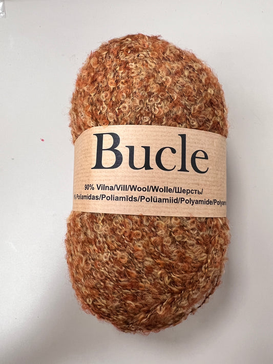 Bucle /Midara/ 100g #880 "Zeltaini brūns melanžs"