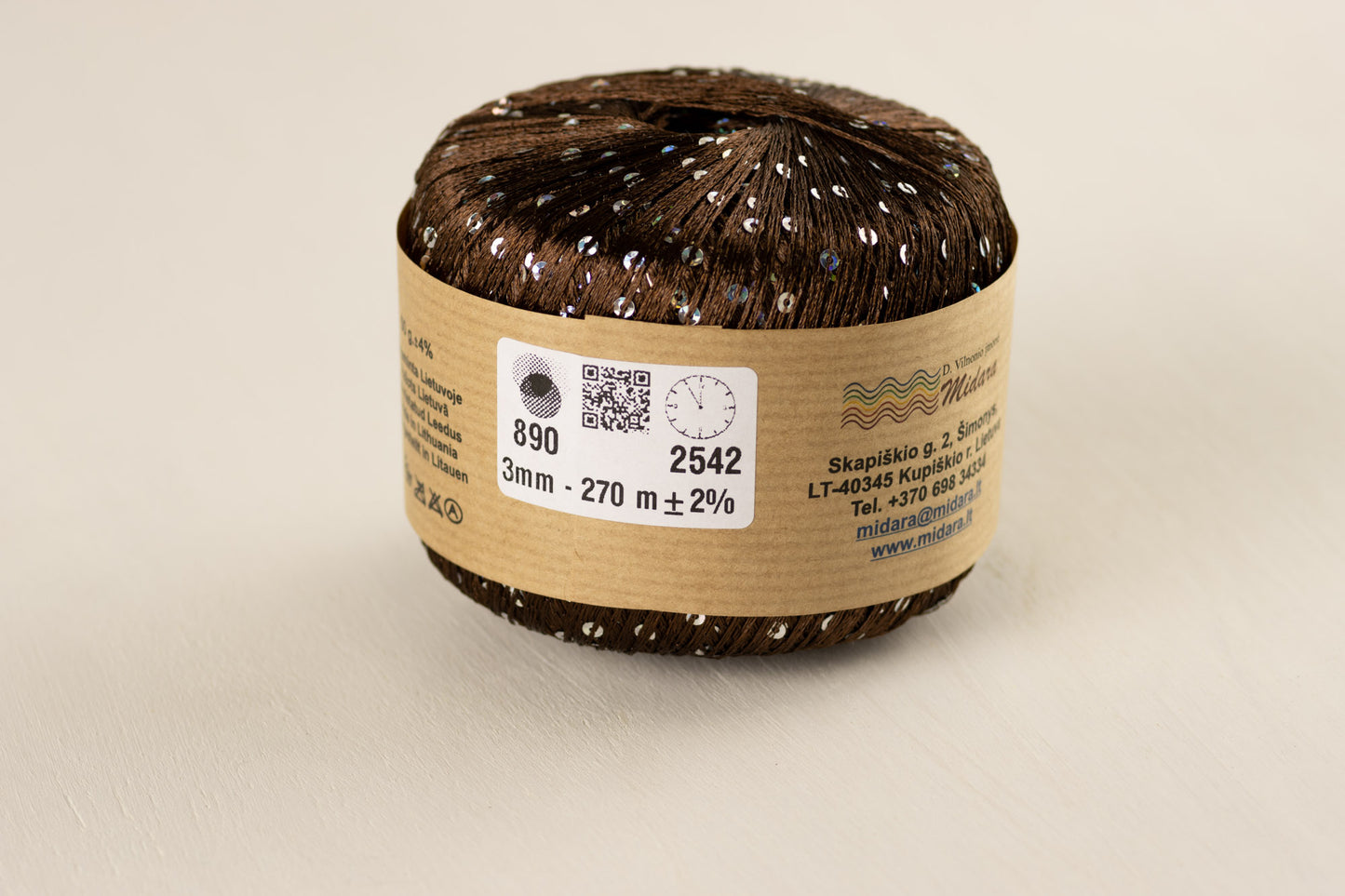 Sequin /Midara/ #890 "Brūns- varavīksnes sudrabs"