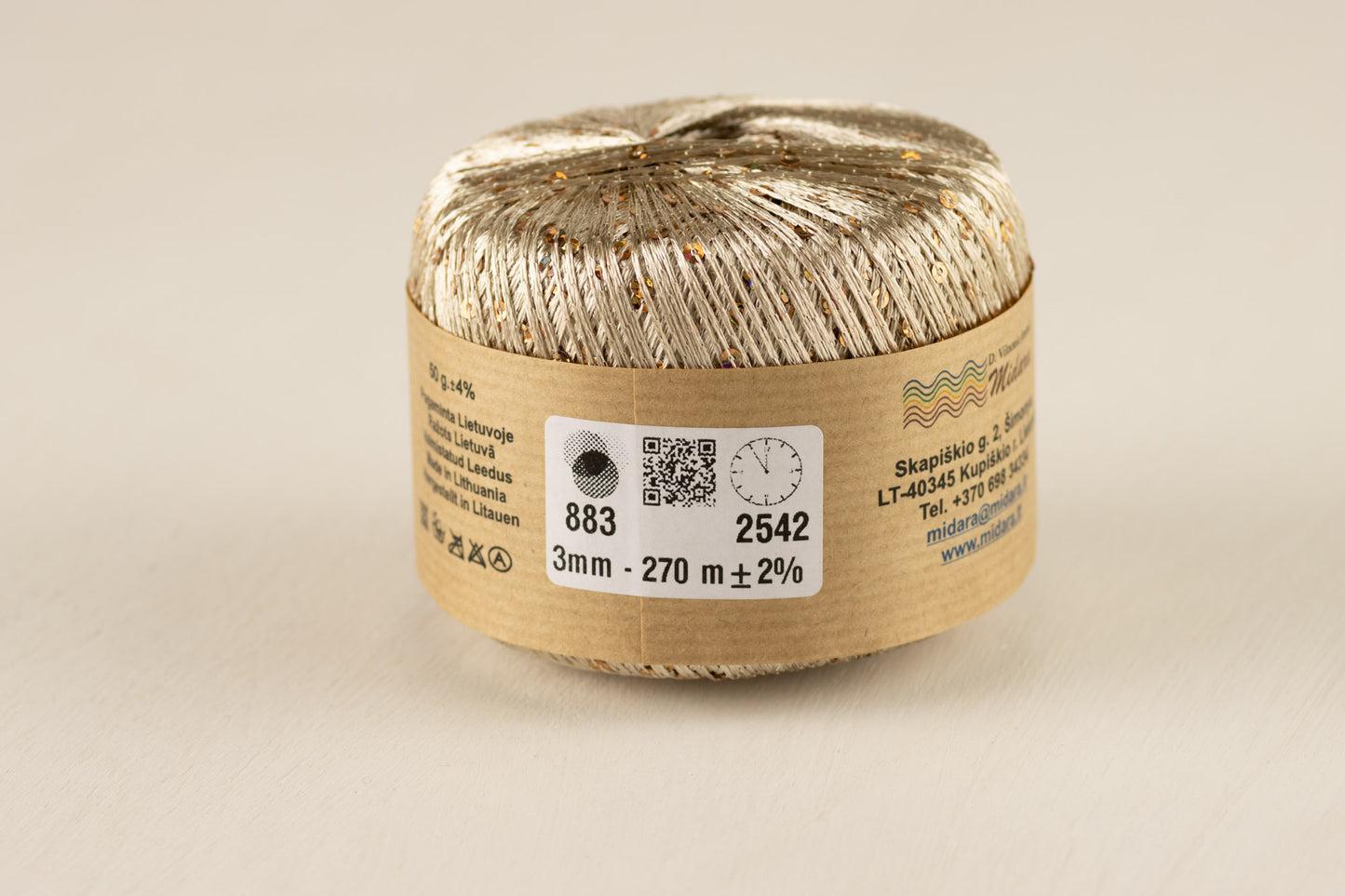 Sequin /Midara/ #883 "Gaišs zelts-varavīksnes zelta fliteri"