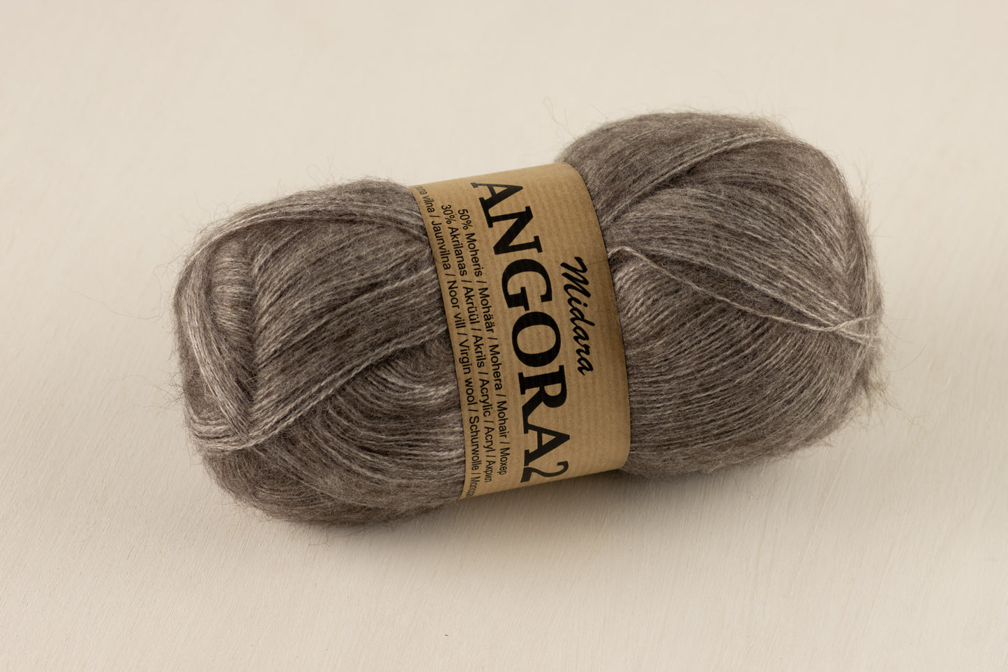 Angora 2 /Midara/ 100g #888 "Merserizēts brūngan-pelēks"