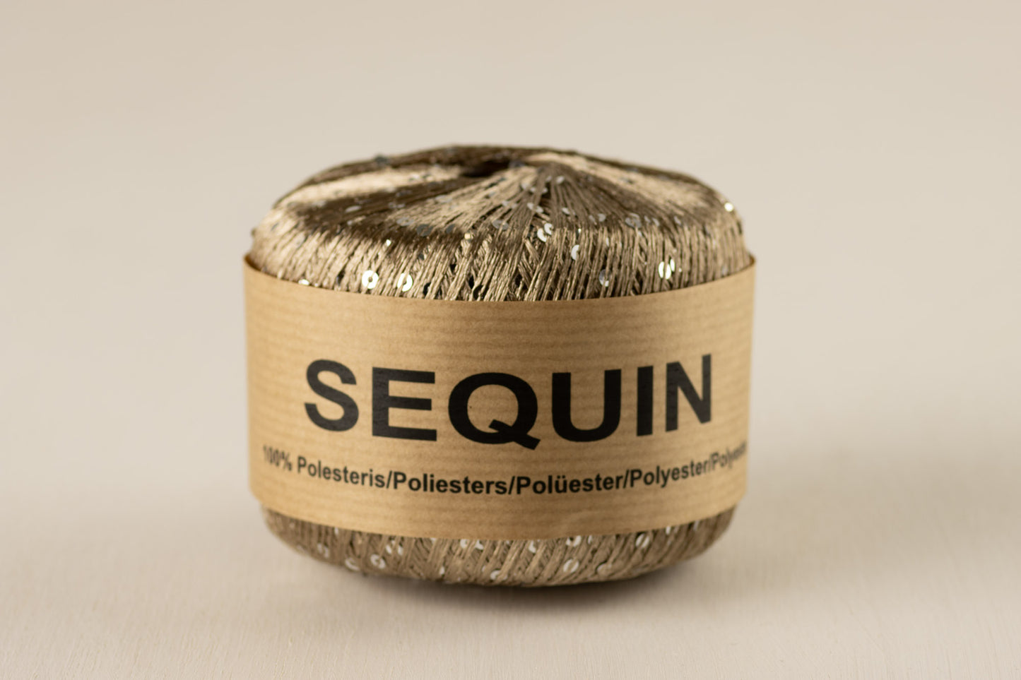 Sequin /Midara/ #884 "Gaiši brūns/bēšs-sudraba fliteri"