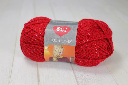 Lisa Lurex /Red Heart/ 50g #00008 "Red"