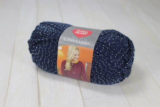 Lisa Lurex /Red Heart/ 50g #00012 "Navy"