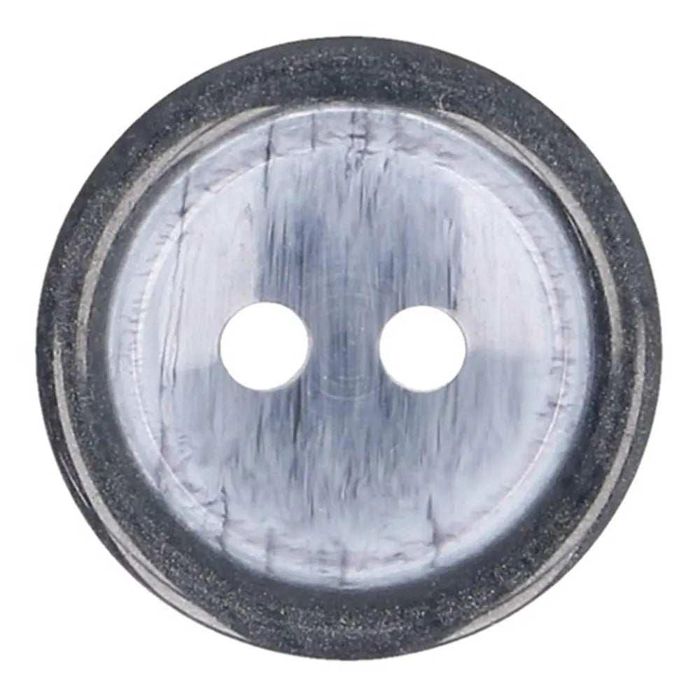 Zilas pogas Ø15mm 4 gab. /Milward/ 2 caurumi