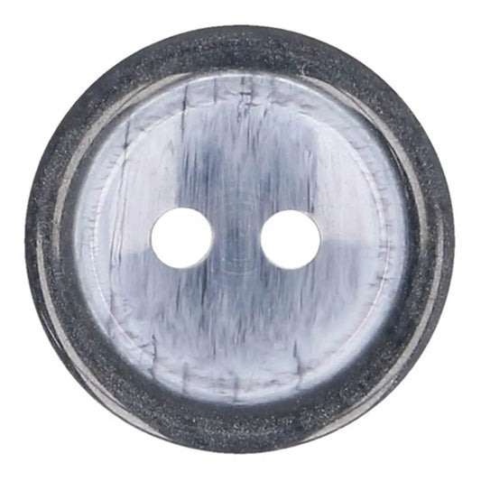 Zilas pogas Ø15mm 4 gab. /Milward/ 2 caurumi