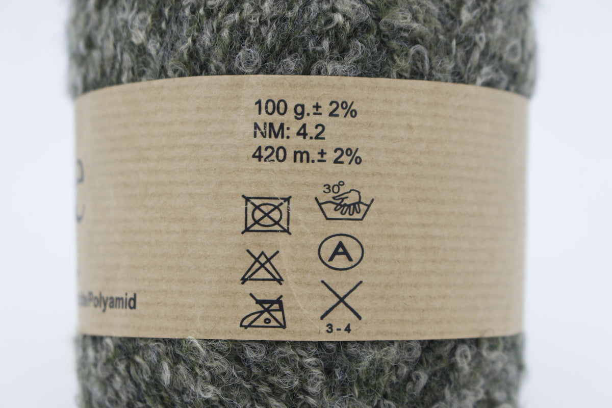 Bucle /Midara/ 100g #420 "Zaļi-pelēks"