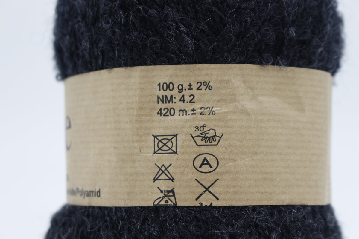 Bucle /Midara/ 100g #990 "Tumši pelēks"