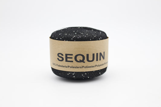 Sequin /Midara/ 50g #999 1350 m "Melns-varavīksnes fliteri"