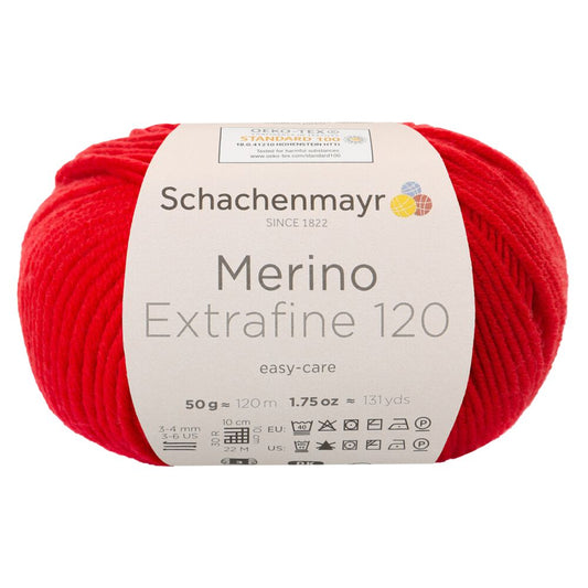 Merino Extrafine 120 /Schachenmayr/ 50g #00130 "Tomāts"