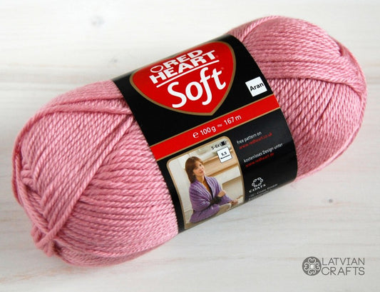 Soft /Red Heart/ 100g #09770 "Rose Pink"