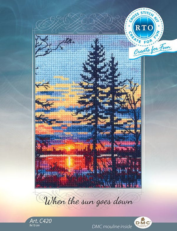 Kad saule riet - izšūšanas komplekts /RTO/ 9 x 13 cm