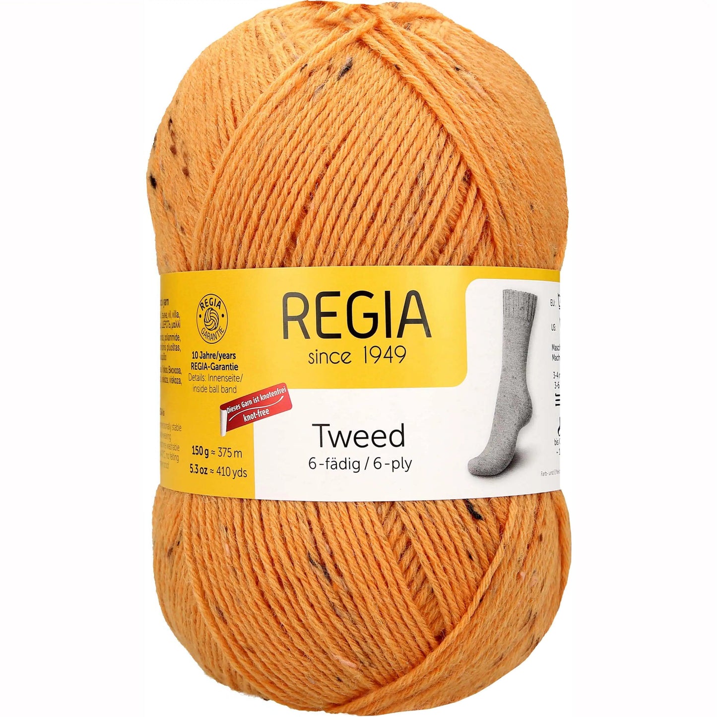 *Regia 6-diegu Tweed 150g #00022 "Zelta tvīds"