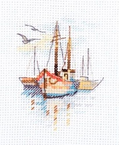 "Laivas rītausmā" - izšūšanas komplekts /Алиса/ 6 х 9 cm