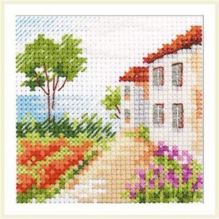 "Ceļš uz jūru" - izšūšanas komplekts /Алиса/ 7 х 7 cm