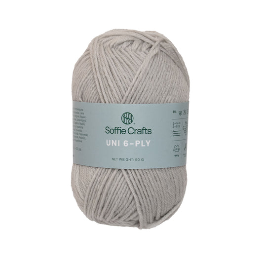 Sokilõng UNI 6-kordne Soffie Crafts 50g #1960 "Helehall"
