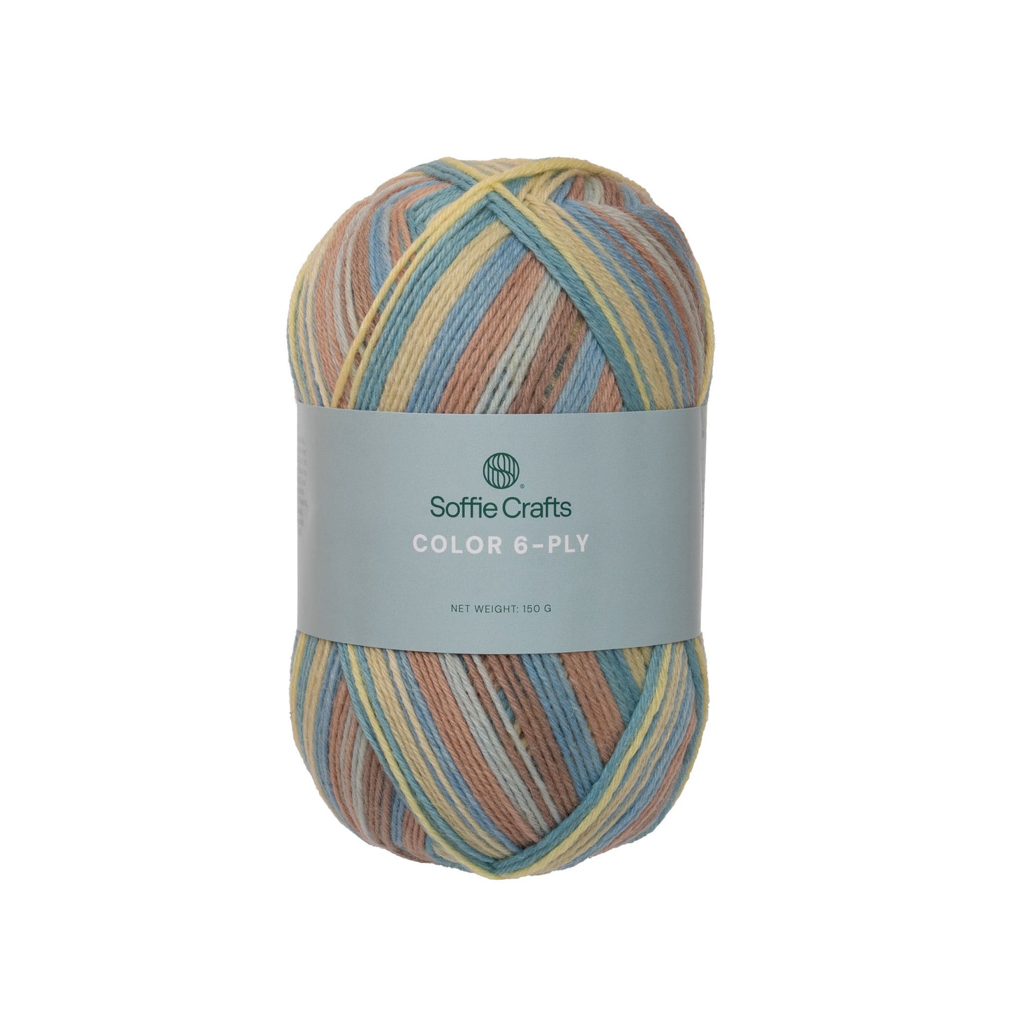 Color 6-diegu Soffie Crafts 150g #2740 "Salvija čuksts" zeķu dzija