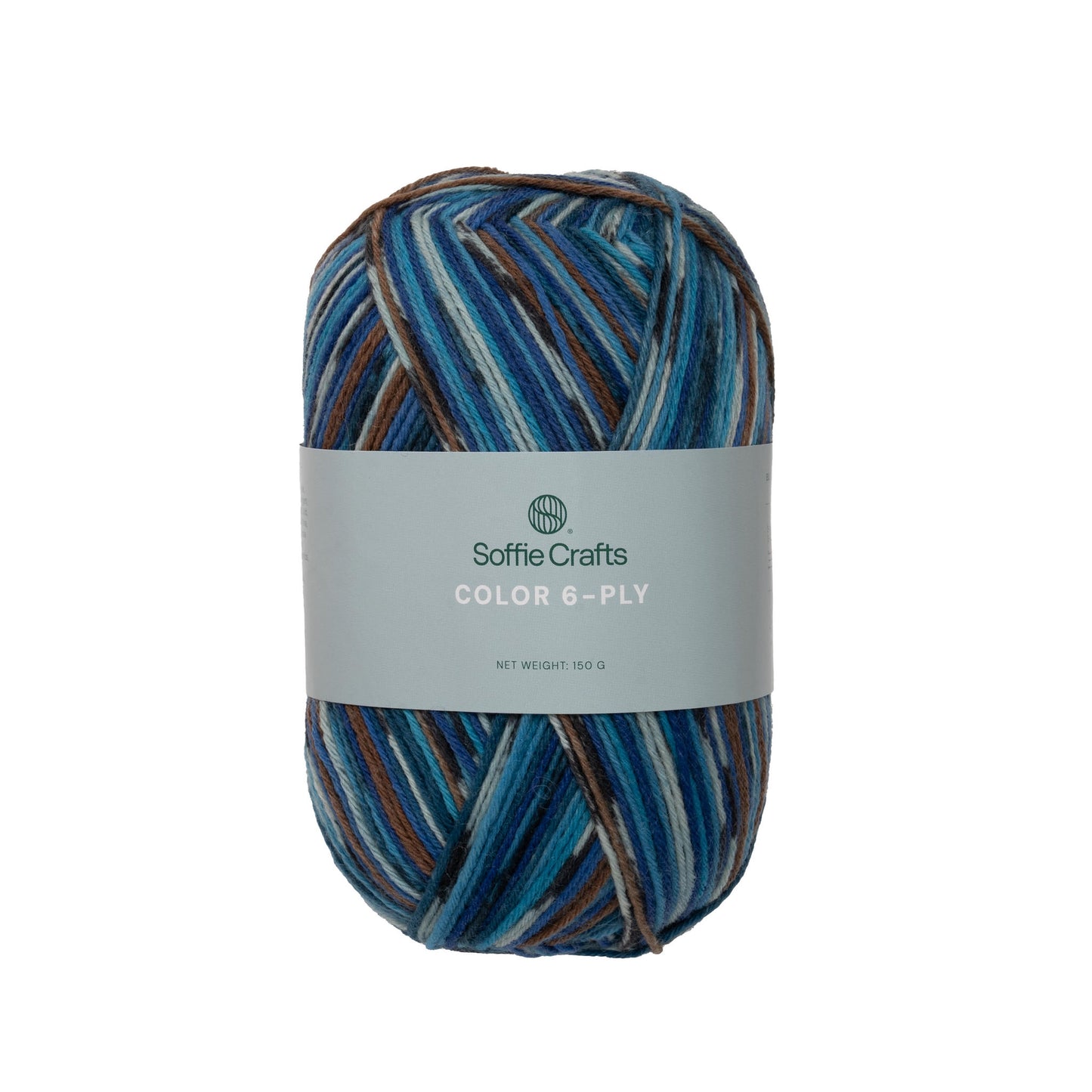 Color 6-diegu Soffie Crafts 150g #3085 "Kastaņbrūns zvans" zeķu dzija