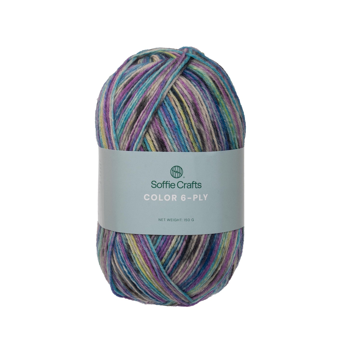 Color 6-diegu Soffie Crafts 150g #4075 "Veiksmes talismans" zeķu dzija