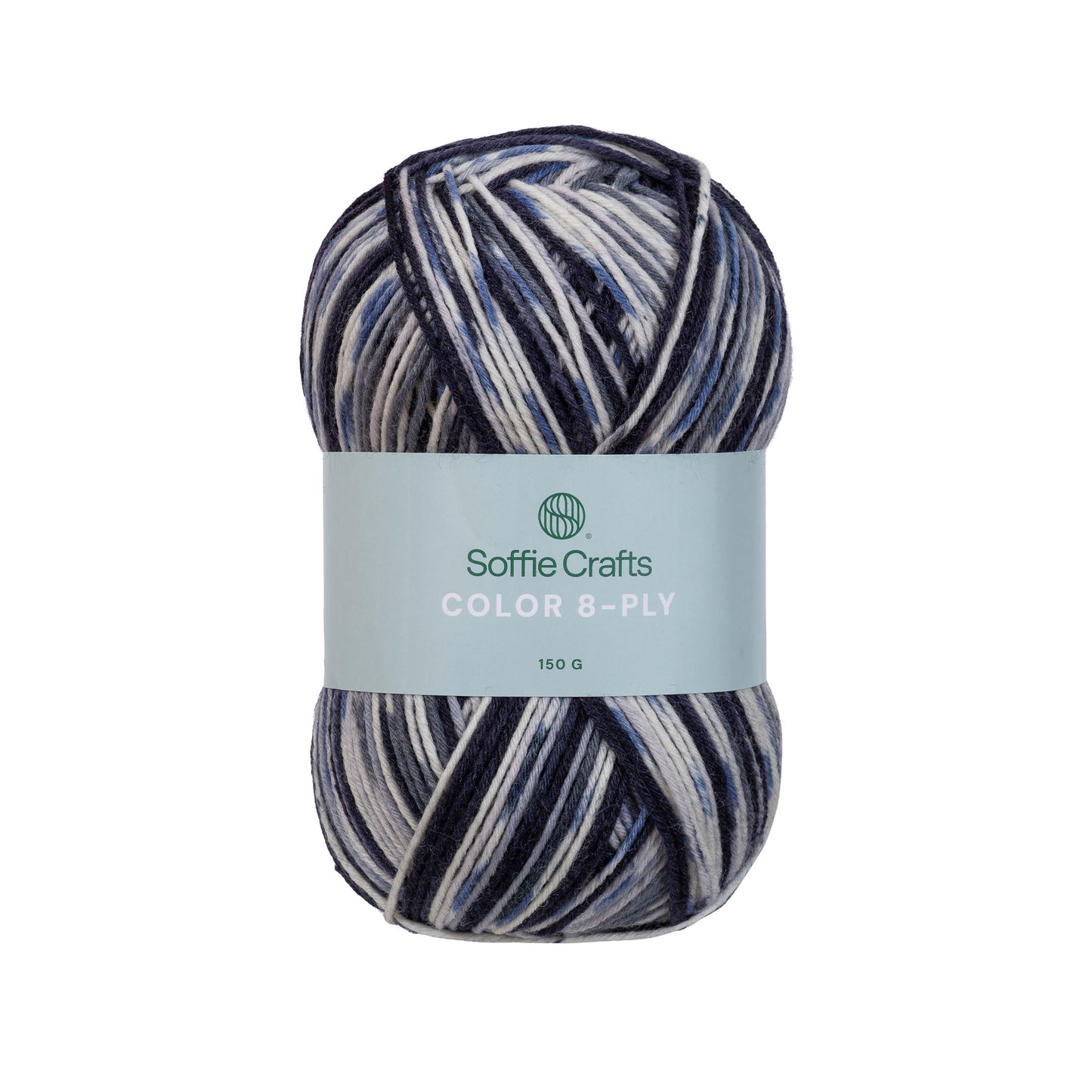 COLOR 8-diegu Soffie Crafts 150g #02005 "Nakts debesis" zeķu dzija