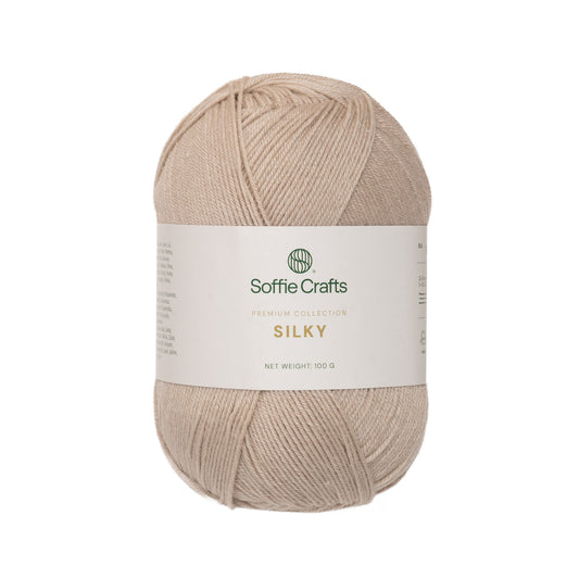 SILKY Soffie Crafts Premium Collection 100g #00020 "Kamielis" 4-diegu zeķu dzija