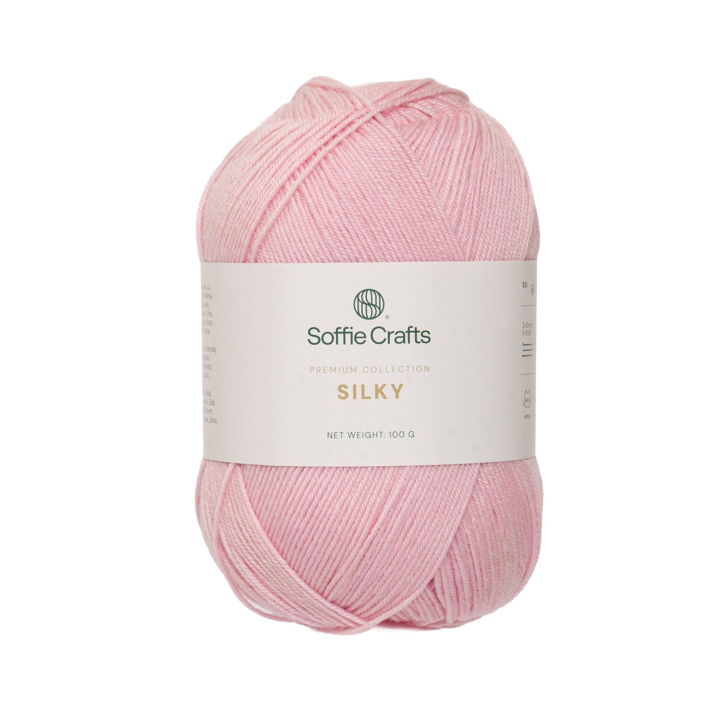 SILKY Soffie Crafts Premium Collection 100g #00081 "Maigi rozā" 4-diegu zeķu dzija