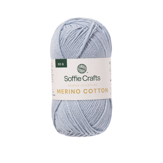 Merino Cotton /Soffie Crafts Premium Collection/ 50g #00103 "Gaiši zila"