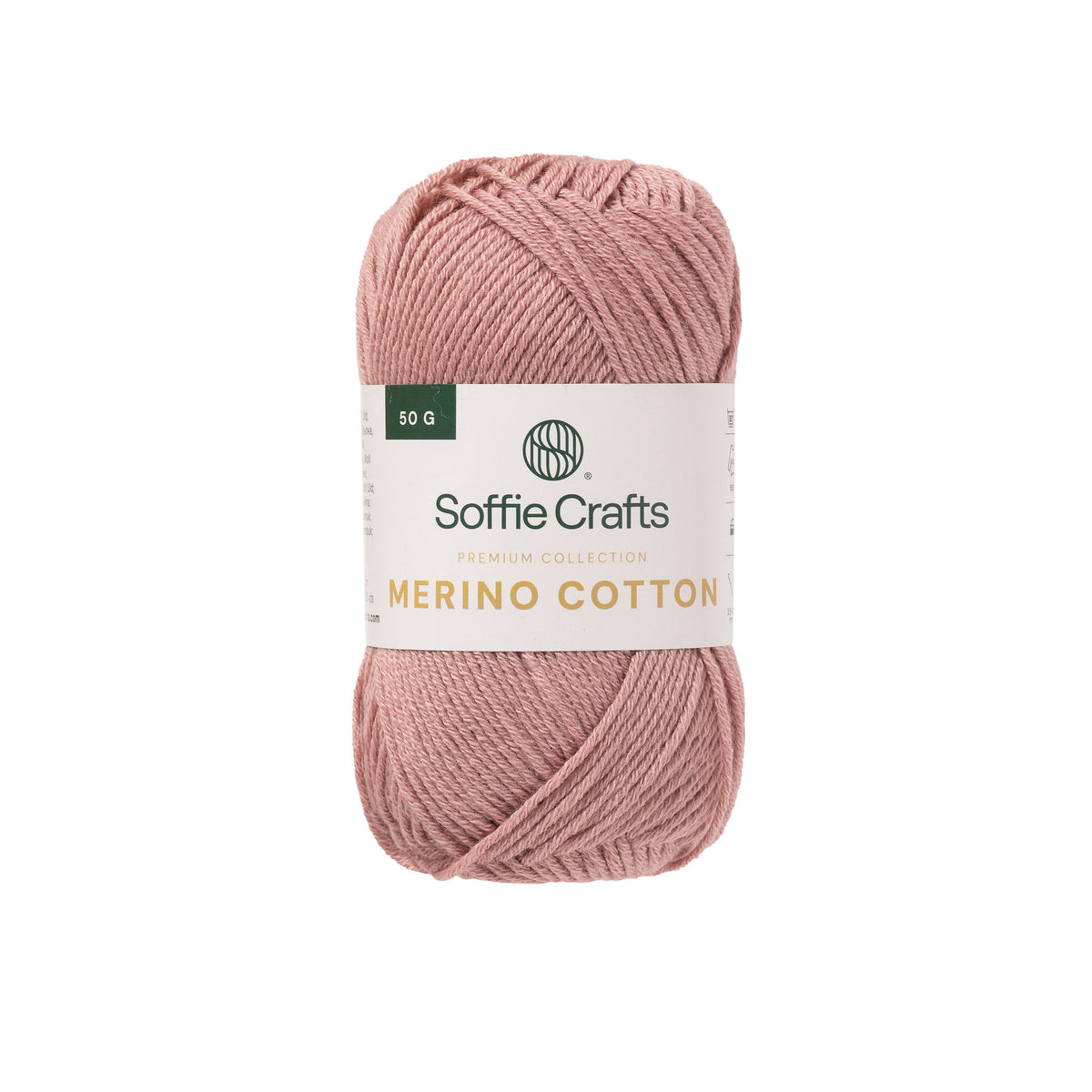 Merino Cotton /Soffie Crafts Premium Collection/ 50g #00106 "Vecā roze"