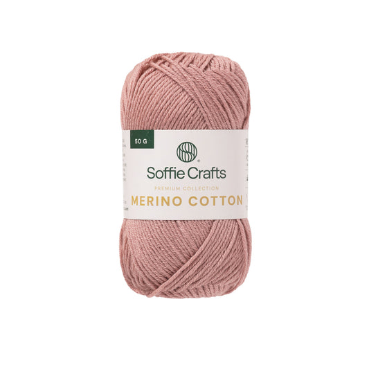Merino Cotton /Soffie Crafts Premium Collection/ 50g #00106 "Vecā roze"