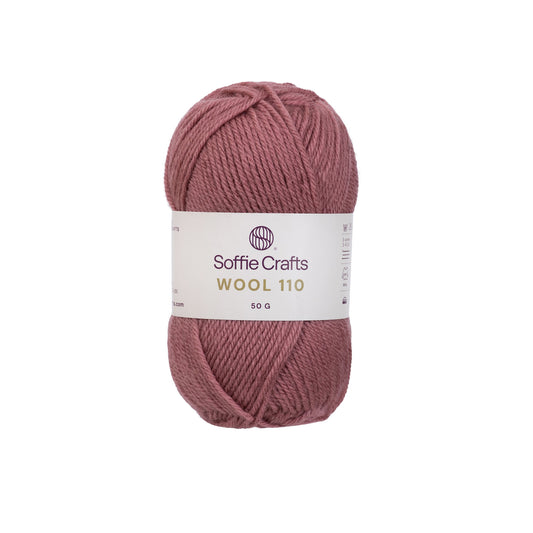 Wool 110 /Soffie Crafts/ 50g #011 "Veca roze"