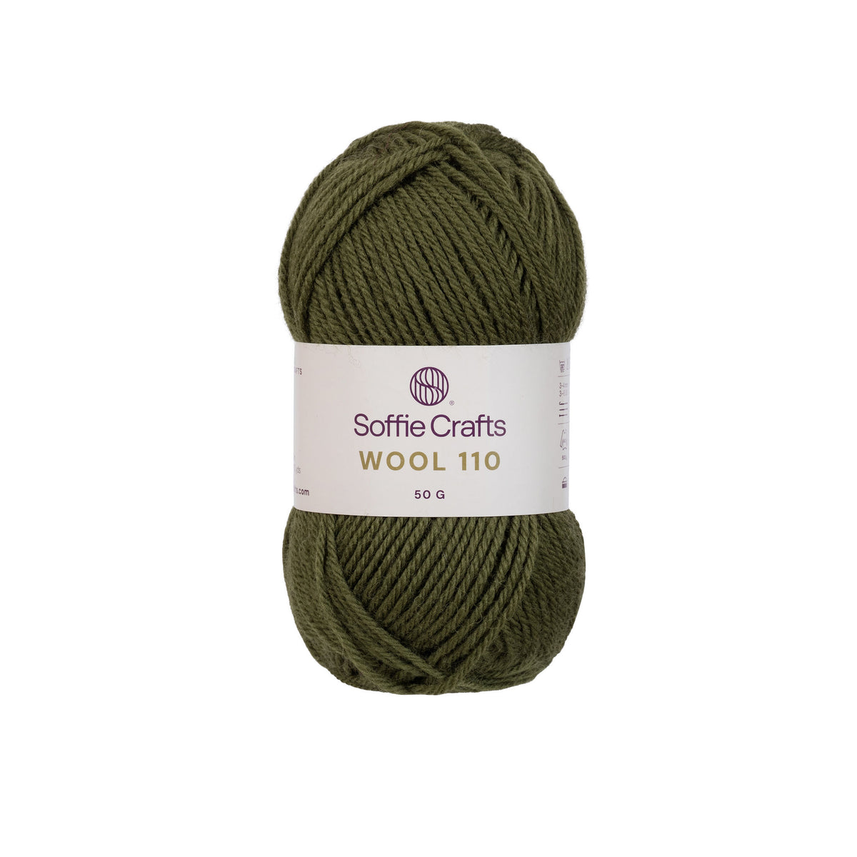 Wool 110 /Soffie Crafts/ 50g #015 "Haki"