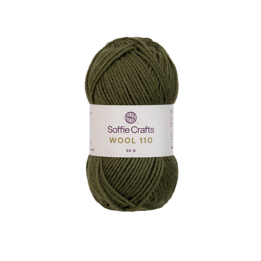 Wool 110 /Soffie Crafts/ 50g #015 "Haki"