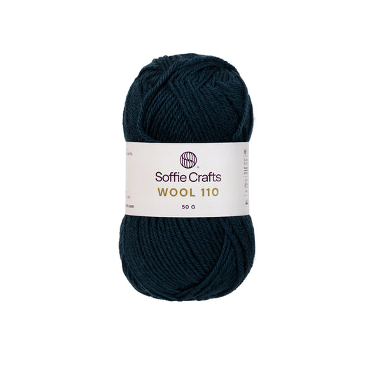 Wool 110 /Soffie Crafts/ 50g #016 "Tumši zaļš"