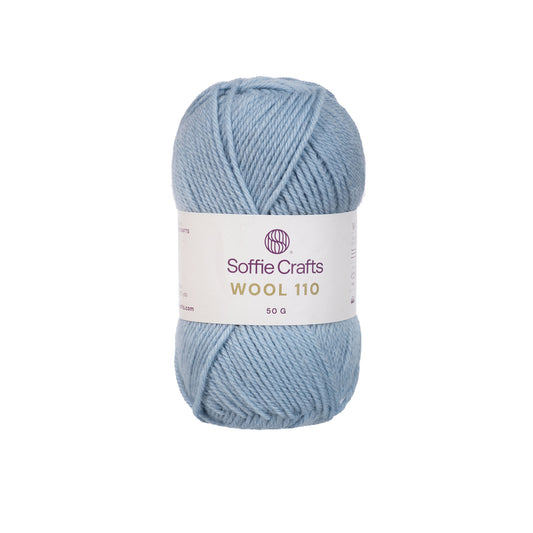 Wool 110 /Soffie Crafts/ 50g #017 "Ledus zils"