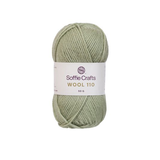 Wool 110 /Soffie Crafts/ 50g #018 "Gaiši zaļš"